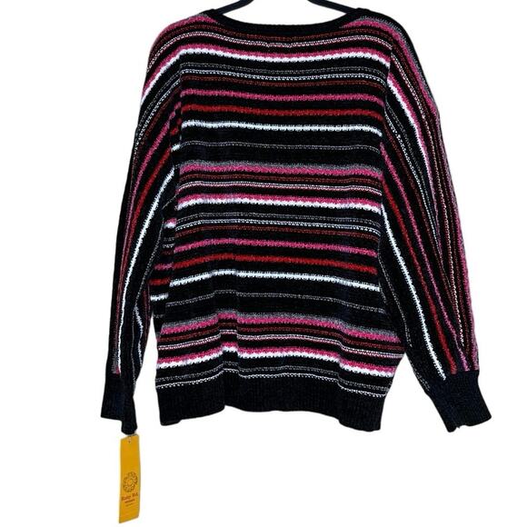 Ruby Rd Woman Sweater, Striped Cozy Sweater, Plus Size - Picture 2 of 7